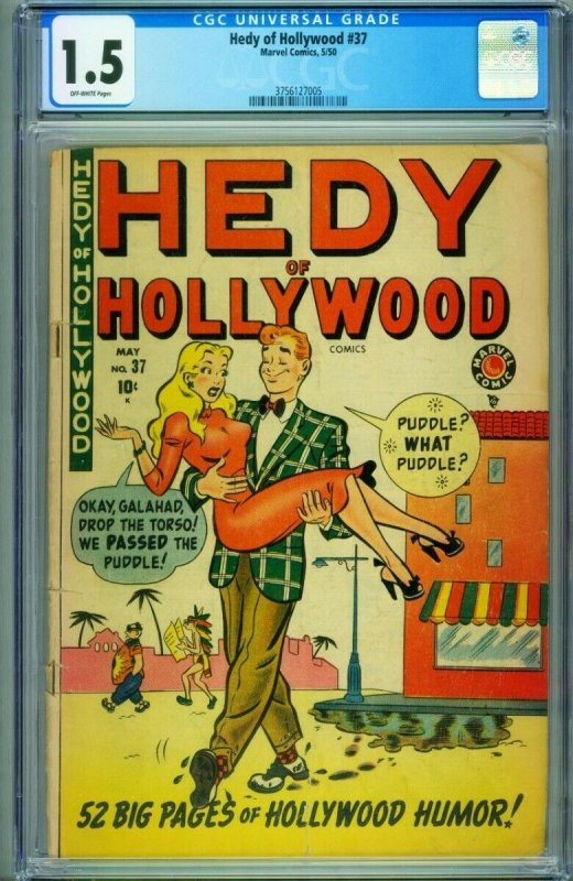 Hedy of Hollywood #37 CGC 1.5-1950-Good Girl Art-Classic cover-3756127005