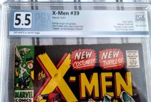 X-MEN #39( 1967) FINE-, PGX graded at 5.5 - Origin of Cyclops and new costumes.