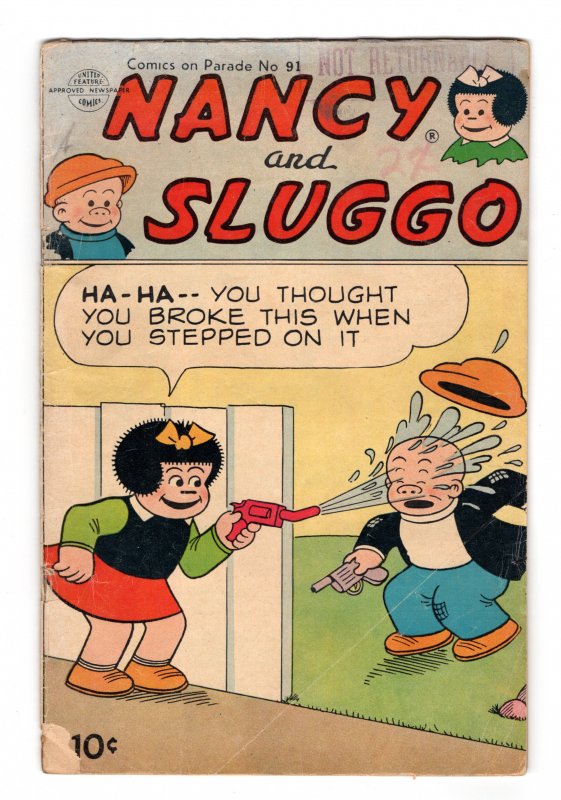 Comics on Parade #91 Nancy & Sluggo GD