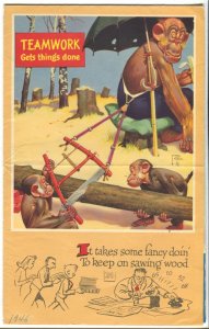 Lawson Wood-Monkeys-Salesman Sample Calendar Art 1946-folds out-FN