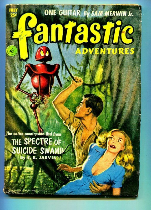 FANTASTIC ADVENTURES PULP JULY 1952-WALTER POPP-FN