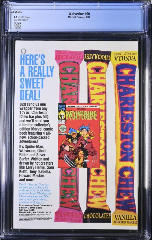 Wolverine #60 (9/92) Graded CGC 9.8