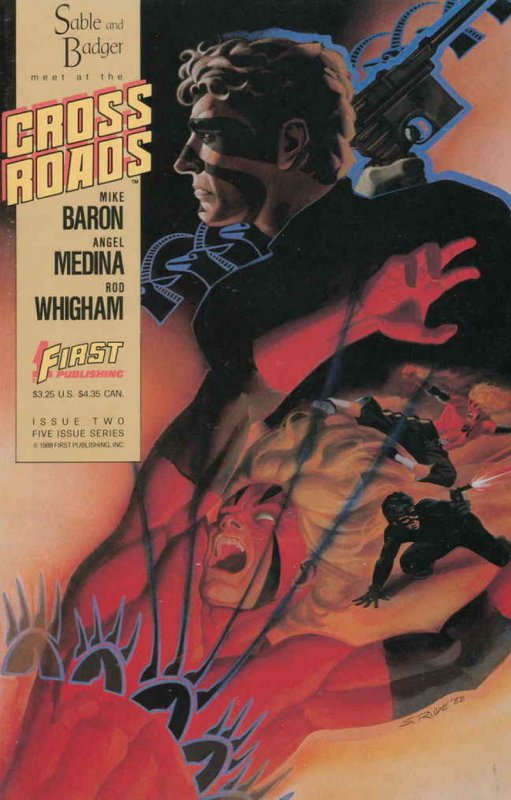 CROSS ROADS #2, NM, Sable, Badger, Mike Baron, First, 1988, more in store