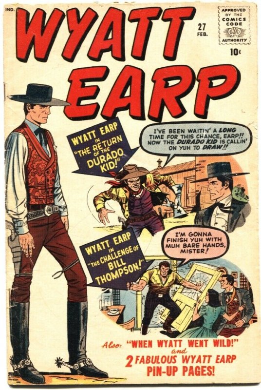 WYATT EARP #27-DICK AYERS ART-GUNHAWK-ATLAS / MARVEL-1959-PIN UP PAGES 