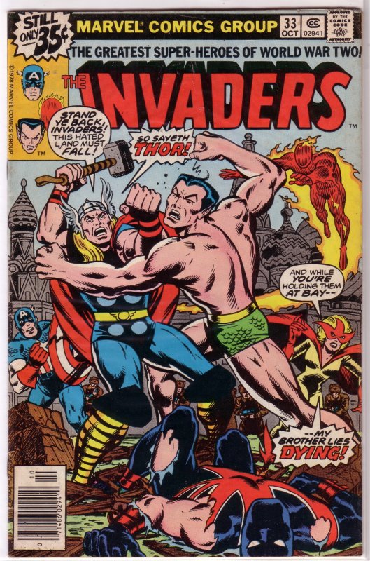 Invaders (vol. 1, 1975) #33 FN Thor vs. Stalin, Kirby/Cockrum cover