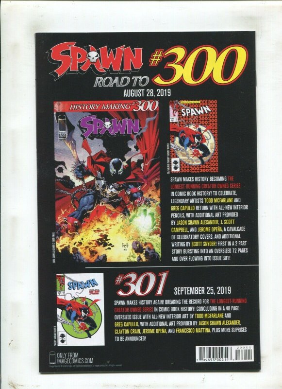 SPAWN #299 (9.2) 1ST PRINT, COVER INSPIRED BY ASM #299!! 2019