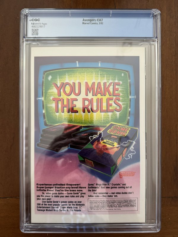 Avengers #347 CGC 9.8 Marvel Comics (1992)