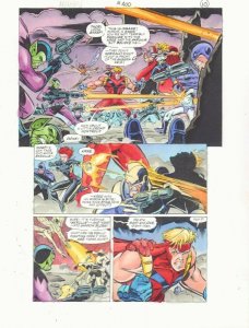 Avengers #400 p.10 Color Guide Art - Giant-Man, Wasp, Black Widow by John Kalisz