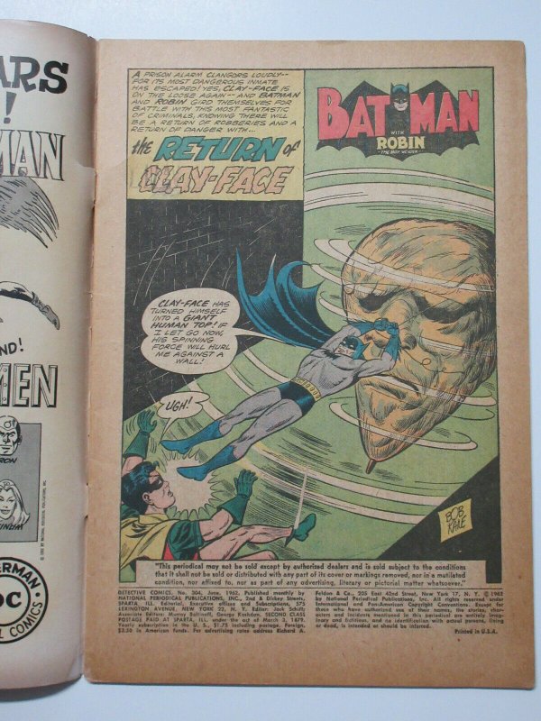 Detective Comics (June 1962) #304 Return of Clayface G+ Finger + Moldoff