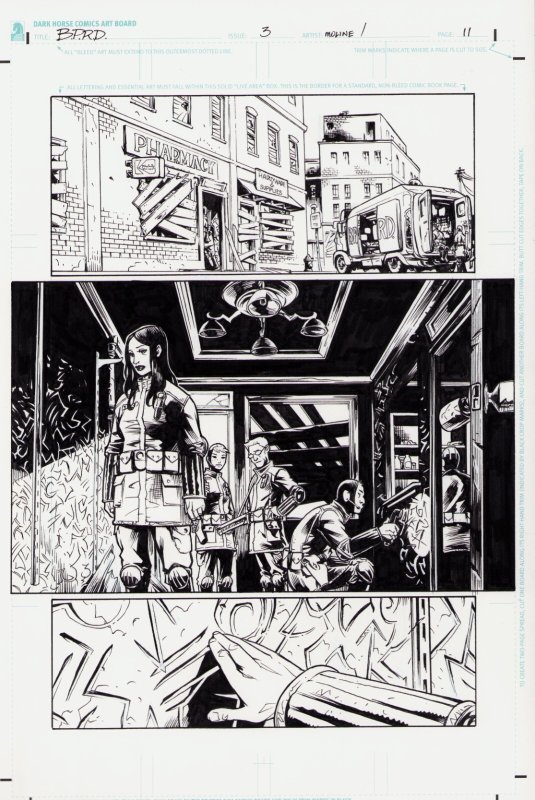 BPRD: War On Frogs #3 Pg. 11 - INTERIOR PAGE - KARL MOLINE 2008 (HELLBOY UNI)