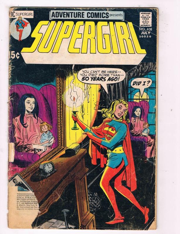 Adventure Comics #408 GD/VG DC Comics Comic Book Supergirl 1971 DE47 AD33