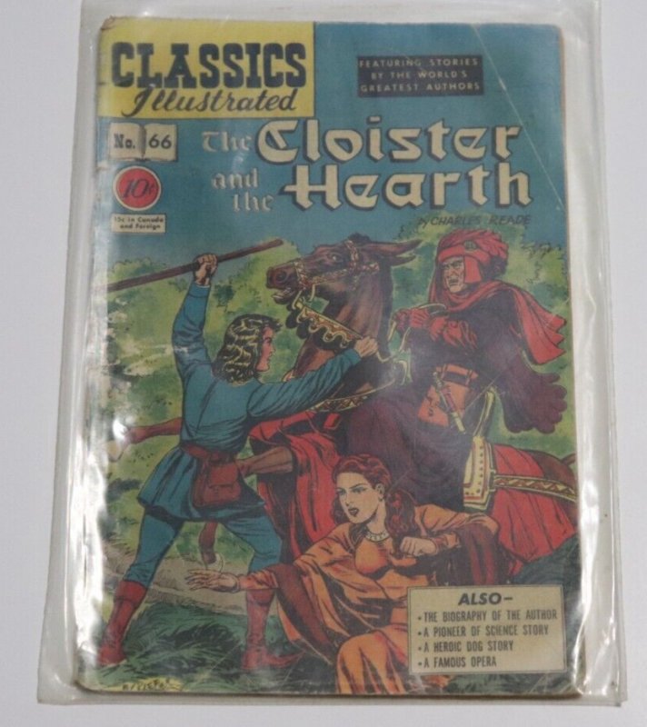 Classics Illustrated #66 The Cloister and the Hearth Golden Age Comic Book 