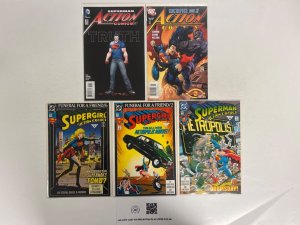 5 DC Comics Superman Actions Comics #  41 684 829 + Super Girl # 685 686 42 JS41