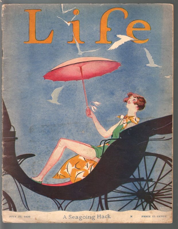 Life 7/27/1926-platinum age cartoonists-Charlie Price-L Fellows-Herb Roth-VG