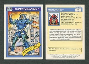 1990 Marvel Comics Card  #76 (Mandarin) / NM+