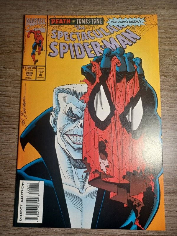 Spectacular Spider-Man #206 VF+ Tombstone Marvel Comics c168