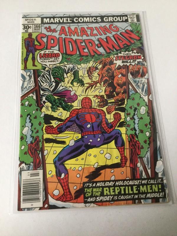 The Amazing Spider-Man 166 Vg- Very Good- 3.5 Water Damage Marvel