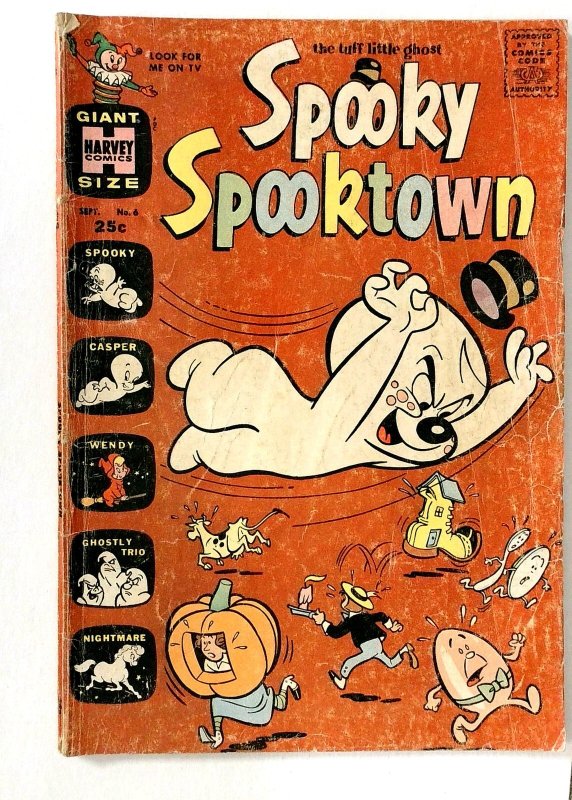 Spooky Spooktown #6-1963-HARVEY GIANT-Wendy-Nightmare-Ghostly Trio-Casper-Rare I