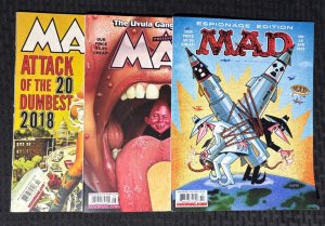 2019 MAD Magazine #5 8 & 18 FN+/FVF Alfred E Newman / Spy vs Spy LOT of 3