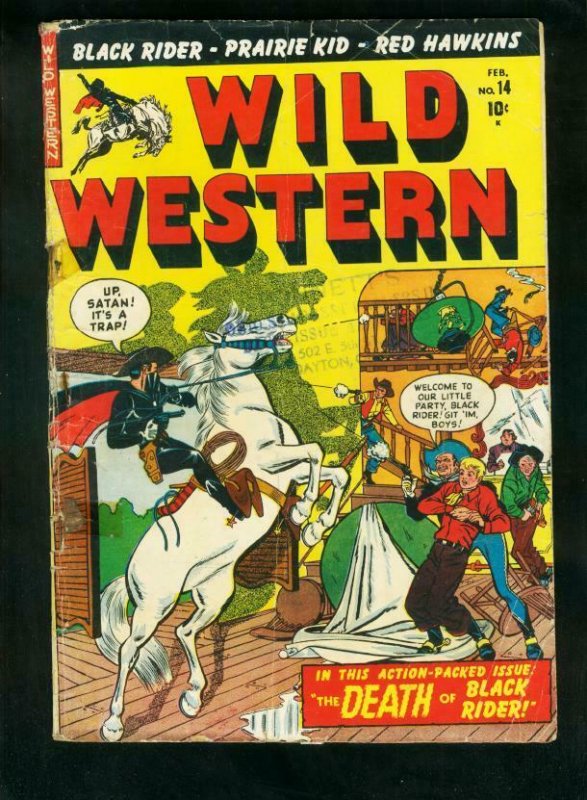 WILD WESTERN #14 1951-GUNHAWK-PRAIRIE KID-RED HAWKINS-good G