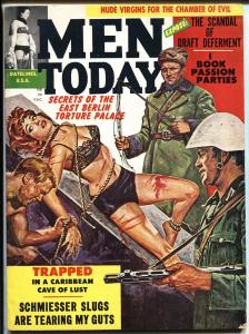 Men Today Feb/1962-Spicy Commie torture cover-Bondage-Bad Mags!