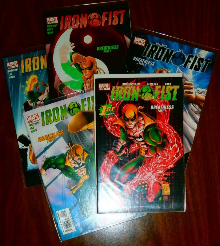 Iron Fist (vol. 4, 2004) #1,2,4-6 (set of 5) Mullaney/Lau, Mays covers