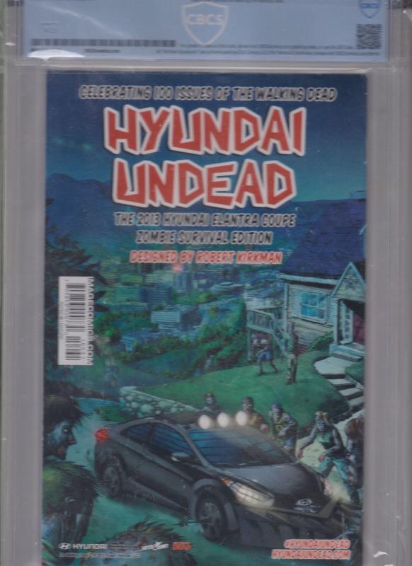 THE WALKING DEAD #100-CBCS-8.5-WHITE-IMAGE-FRANK QUITLEY COVER-NEGAN&LUCILLE