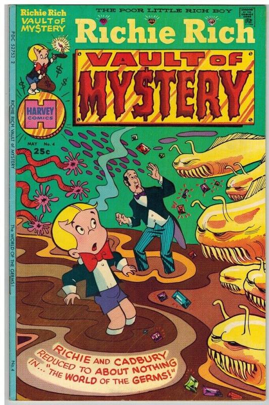 RICHIE RICH VAULT OF MYSTERY (1974-1982) 4 FN COMICS BOOK