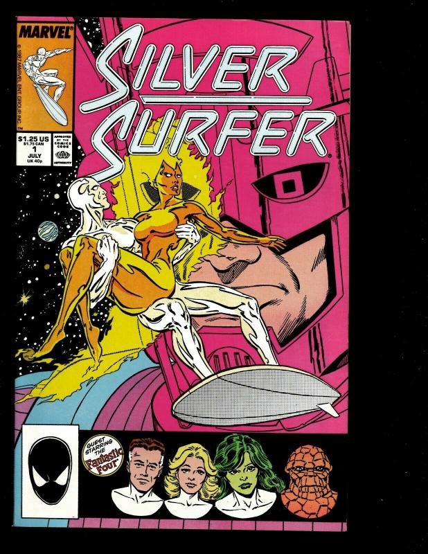 Lot Of 7 Silver Surfer Marvel Comics # 1 2 3 46 '89 '91 137 Science-Fiction JF2