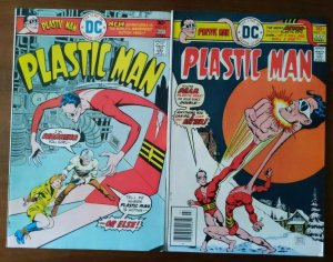 Plastic Man #12 & 13 - Lot Of 2! Bogus-Men Carrot-Mann Androids Ski Resort 1976