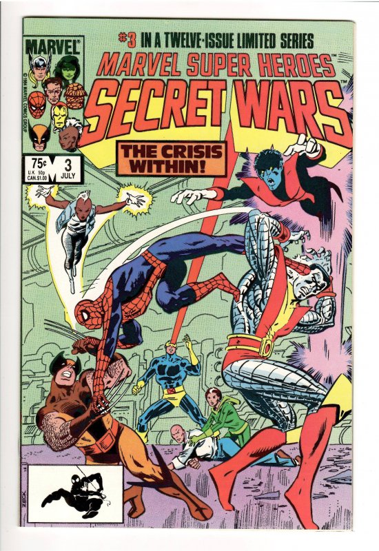 MARVEL SUPER HEROES SECRET WARS 3; NM+ 9.8 1st APP.VOLCANA