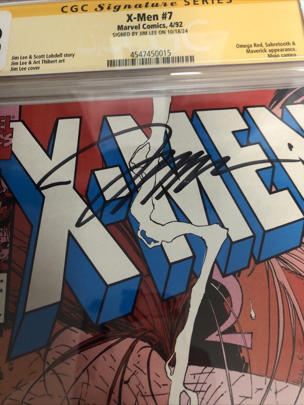 X-Men (1992) #7 (CGC SS 9.8) Signed Jim Lee  * Marvel comics *Scott Lobdell