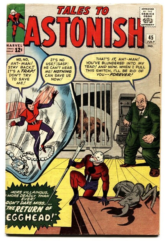 TALES TO ASTONISH #45 comic book ANT-MAN-2nd Wasp-Marvel Kirby