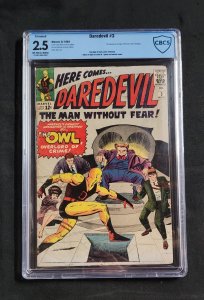Daredevil #3 - 1st App & Origin Leland Owlsley / Trimmed (CBCS 2.5) 1964