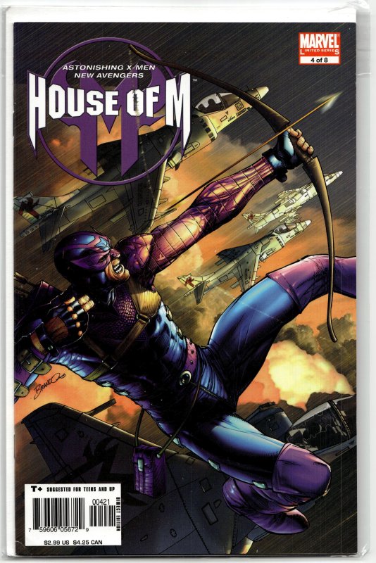 House of M #4 Variant Cover (2005) Hawkeye