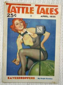 TATTLE TALES-APR 1935-GIRL ART-PULP-R.L. BELLEM VG/FN