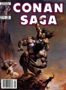 Conan Saga #13 (Newsstand) FN ; Marvel | Boris Vallejo