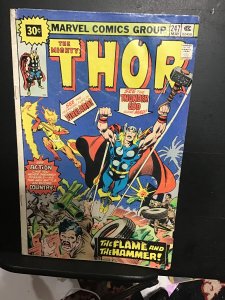 Thor #247 (1976) Rare 30c Price Variant Cover!  Thor and Firelord! VG