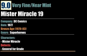 Mister Miracle 19 (1977) VF/NM Bronze Age DC Comics