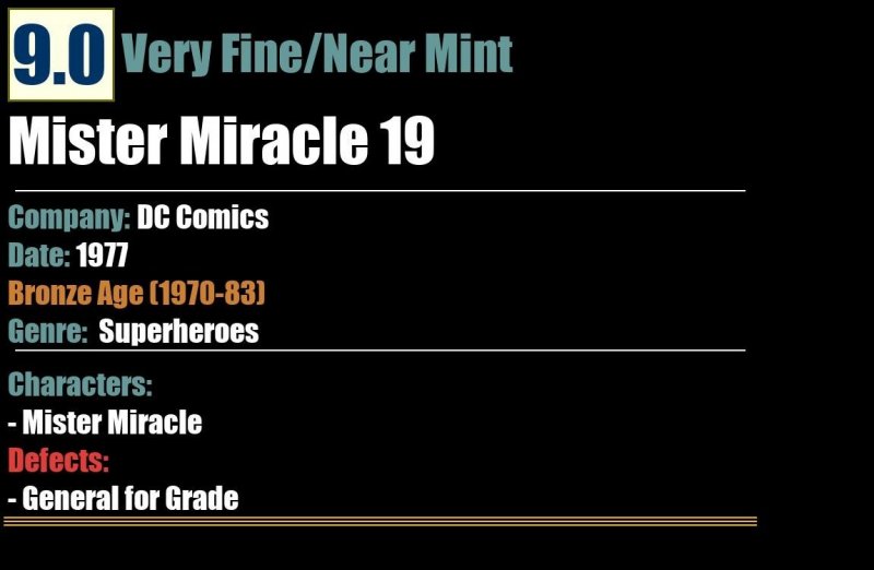 Mister Miracle 19 (1977) VF/NM Bronze Age DC Comics