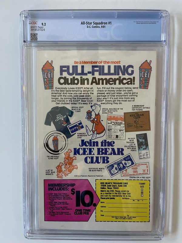 All-Star Squadron #1 CGC 9.2 - Origin Story (1981)