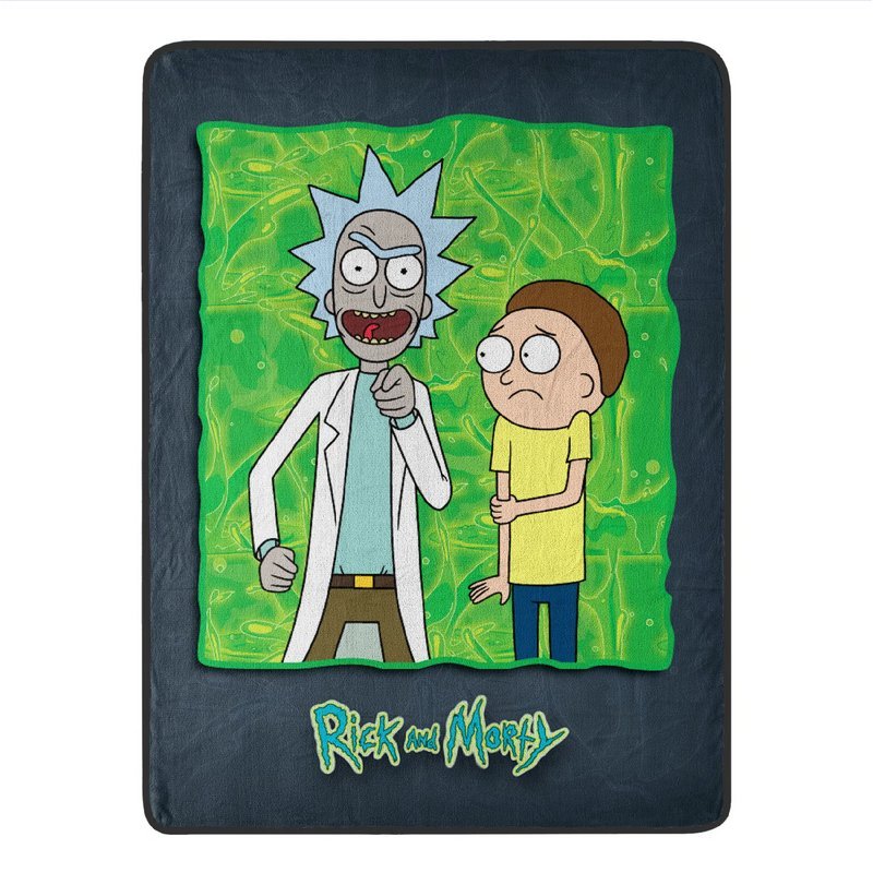 Rick & Morty Rick Investigates Blanket 46W x 60L