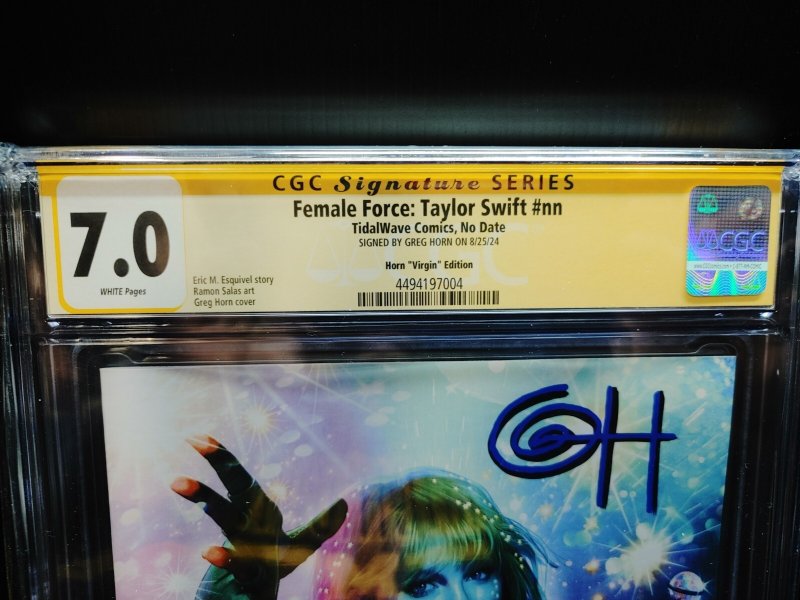 Female Force: Taylor Swift Virgin Edition Signed Greg Horn CGC 7.0 Ready to Ship