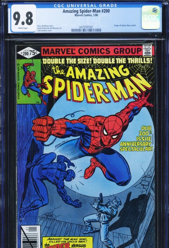 AMAZING SPIDER-MAN #200 - CGC-9.8, WP - Giant origin issue