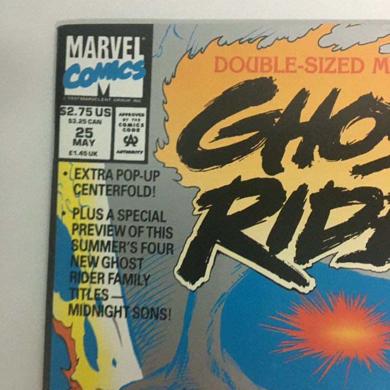 Ghost Rider #25 Midnight Sons & Darkhold Preview Pop-up Centerfold 1992 Marvel