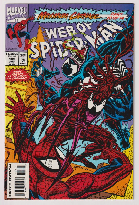 Marvel Comics! Web of Spider-Man! Issue #103! 