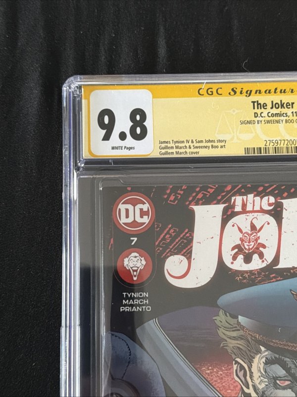 Joker #7 2021 Cgc 9.8 Gold Signed Sweeney Boo