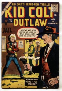 Kid Colt Outlaw #78 --1958-- 1st SAM HAWK-- Atlas --Western-- VG