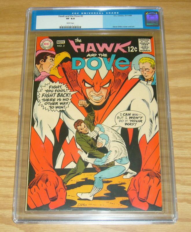 Hawk and the Dove #2 CGC 8.0 silver age dc comics - steve ditko - november 1968 