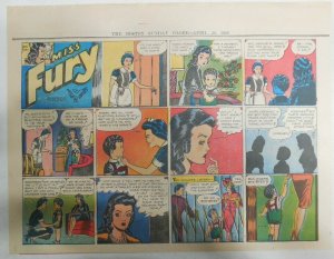 Miss Fury Sunday #210 by Tarpe Mills 4/15/1945 Size: 11 x 15  Very Rare Year #5